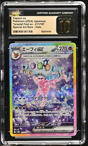 Japanese Pokemon Espeon 211 SAR CGC Pristine 10