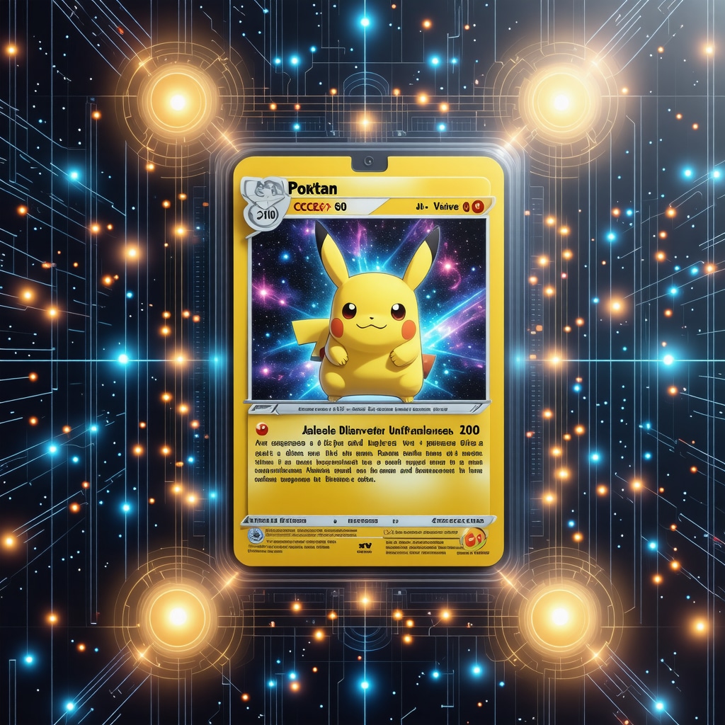 CGC 10 Japanese VSTAR Universe Pokémon card being authenticated with AI and blockchain technology