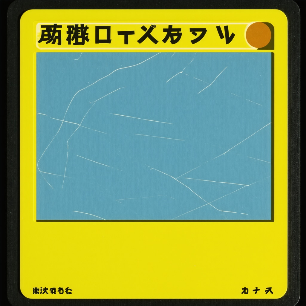 Close-up digital microscopic view showing micro-scratches and surface gloss on Japanese Pokémon card