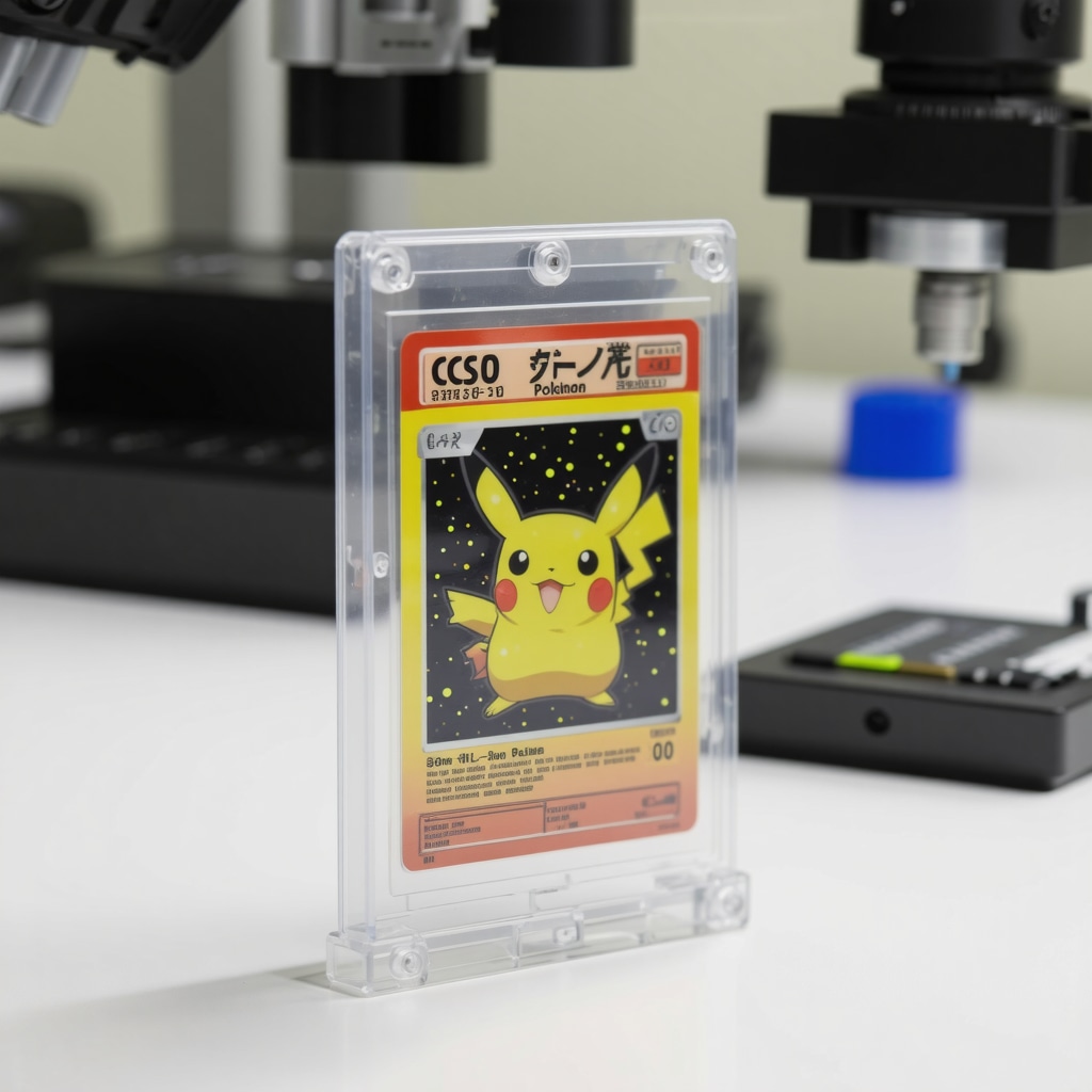 Spectral imaging and digital analysis tools used for authenticating CGC Pristine 10 Japanese Pokémon card in a high-tech lab