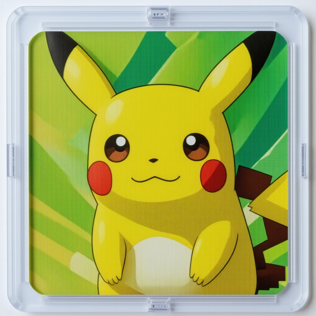 Close-up image showing detailed microscopic surface features of a CGC Pristine 10 Japanese Trainer card
