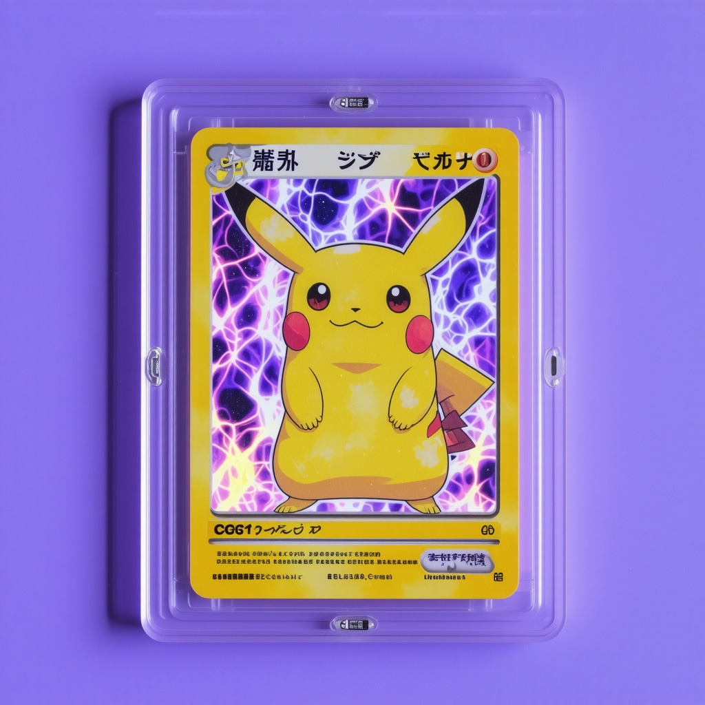 CGC 10 Japanese Base Set Pokémon card glowing under ultraviolet light for authentication
