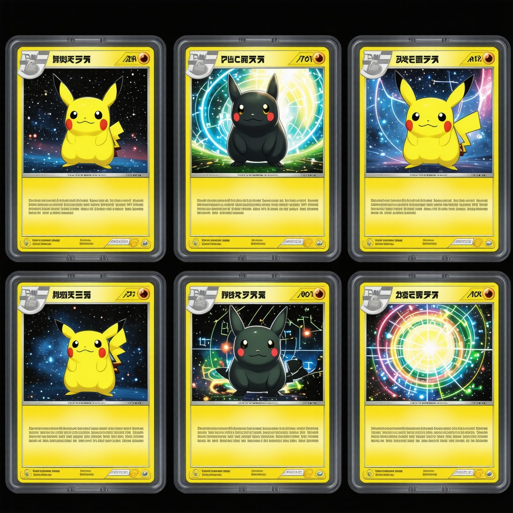 Digital dashboard showing AI and blockchain data on CGC 10 Japanese Pokémon cards