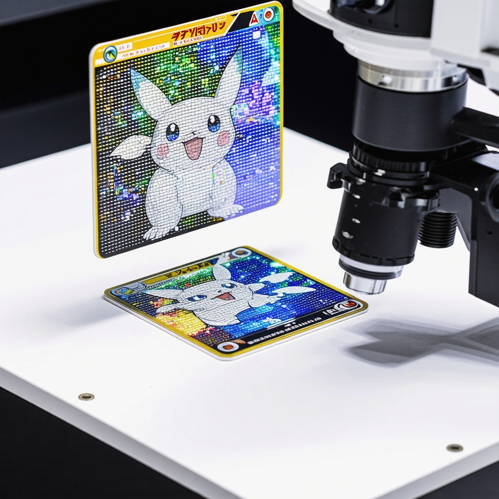 Spectral and microscopic analysis being performed on a Japanese Pokémon CGC 10 promo card