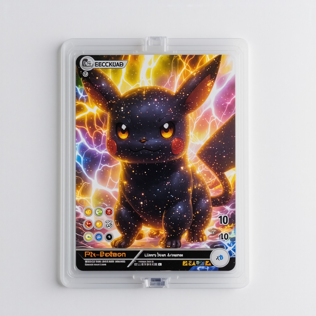 CGC 10 Japanese Promo Secret Rare Pokémon card under UV light with authentication symbols