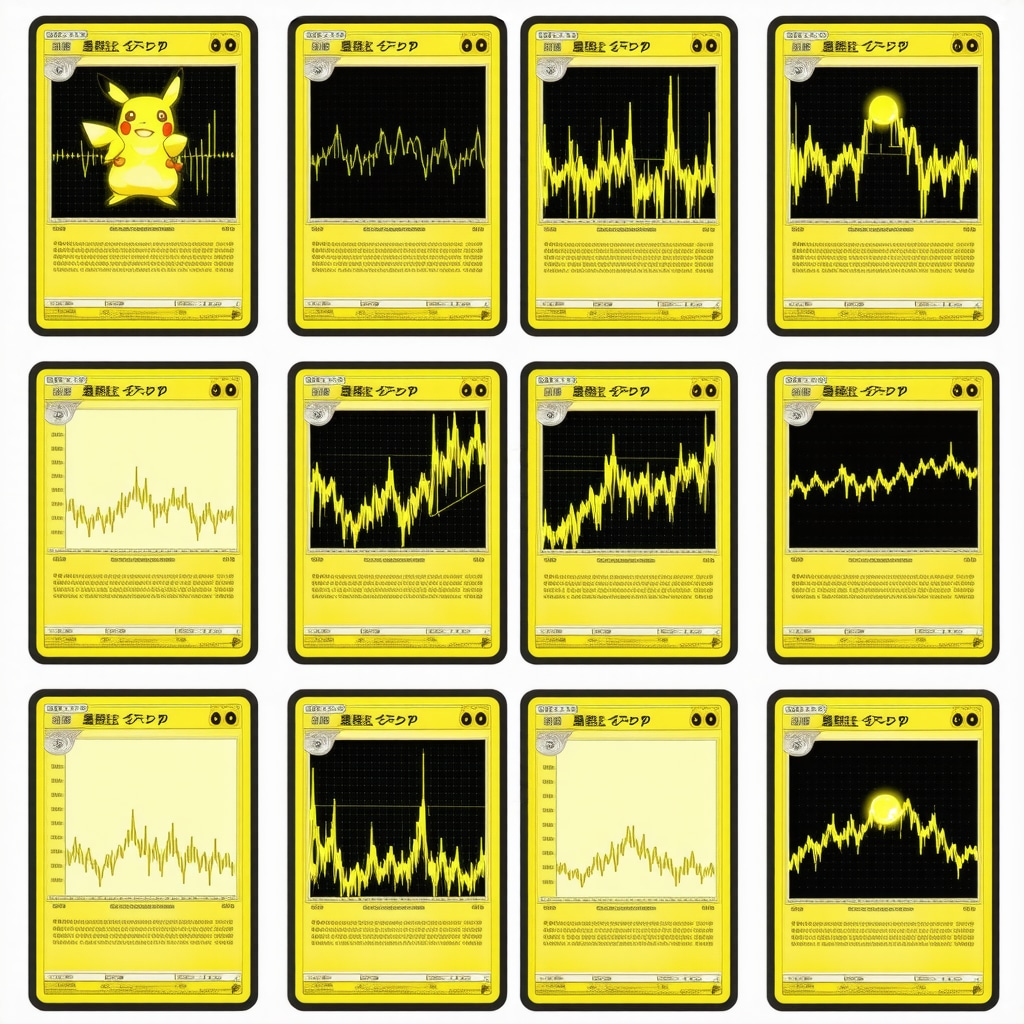 Infographic depicting data analytics, CGC 10 Japanese Pokémon cards with variant details, and community networking for investment insights