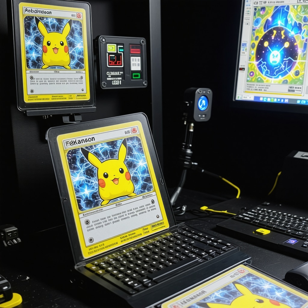 Spectral imaging and AI authentication technology applied to a CGC 10 Japanese vintage Pokémon holo rare card