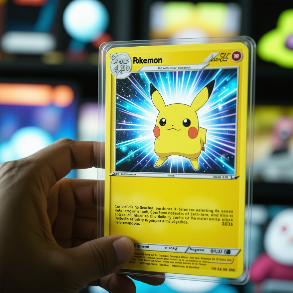 Augmented reality interface showing grading details on CGC 10 Japanese Base Set Pokémon card