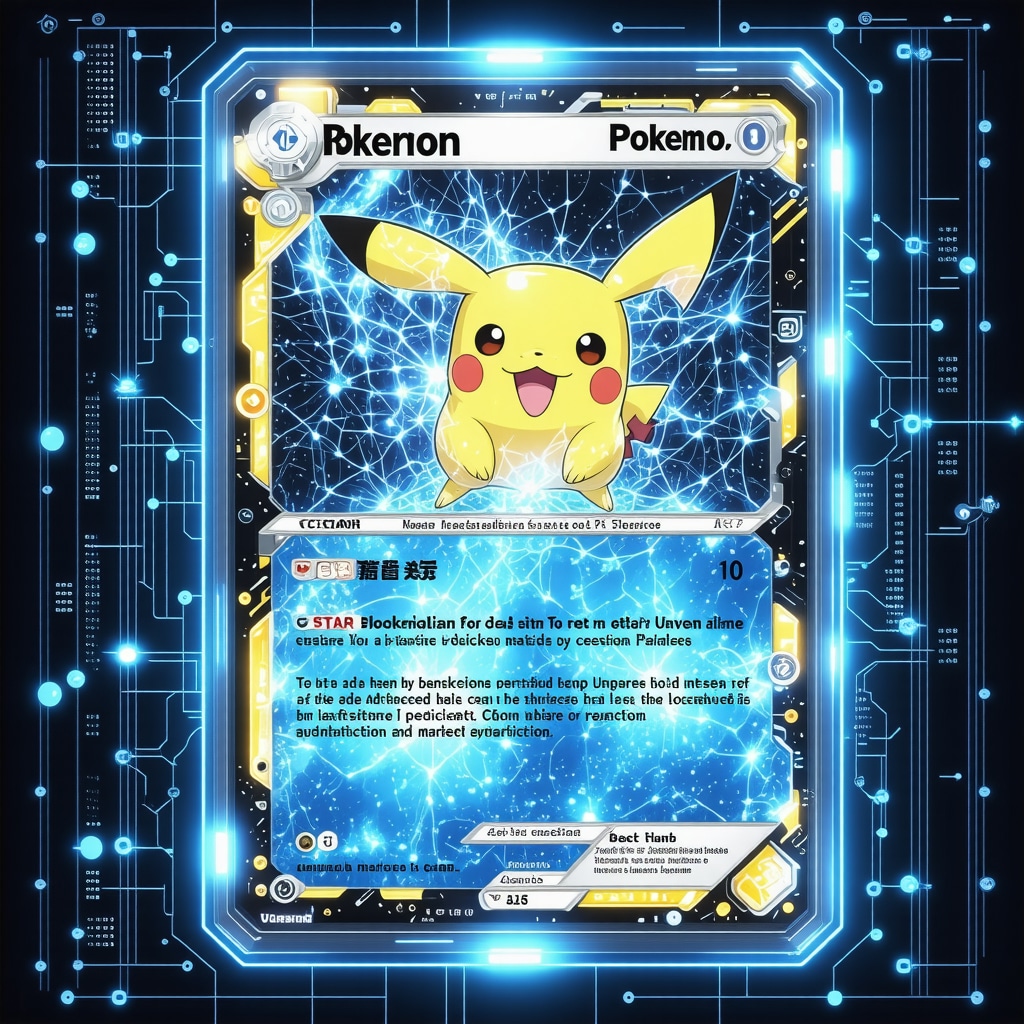 Visualization of blockchain ledger and AI analytics applied to CGC 10 Japanese VSTAR Universe Pokémon card authentication and valuation