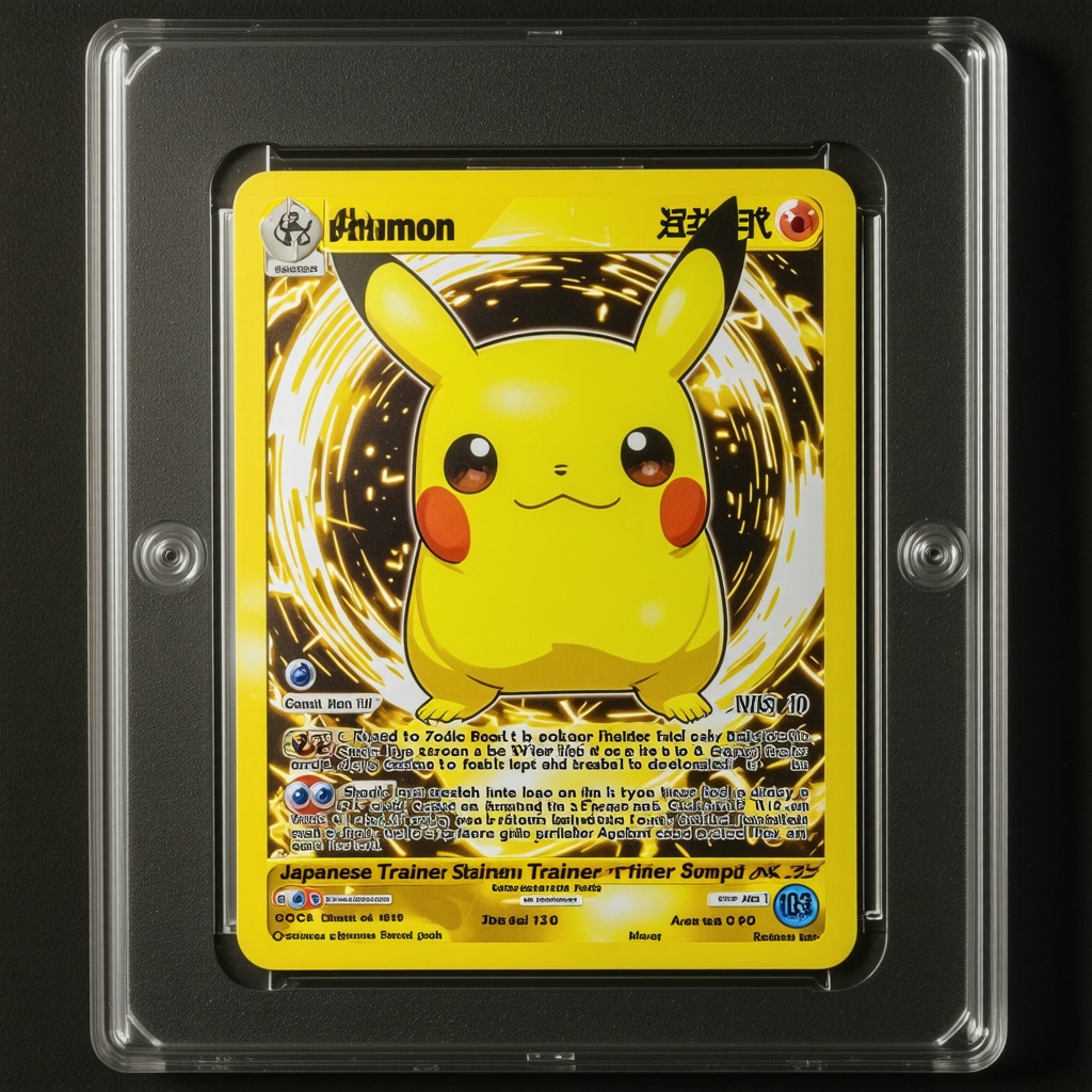 Close-up of a CGC Gem Mint 10 graded Japanese Pokémon Trainer Support card showing detailed foil and perfect edges