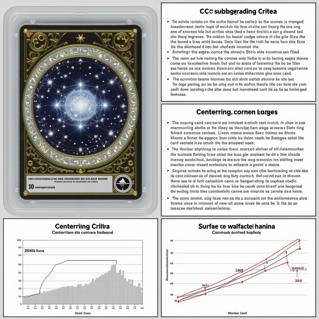 Infographic showing CGC subgrading details and market analytics applied to Japanese collectible cards