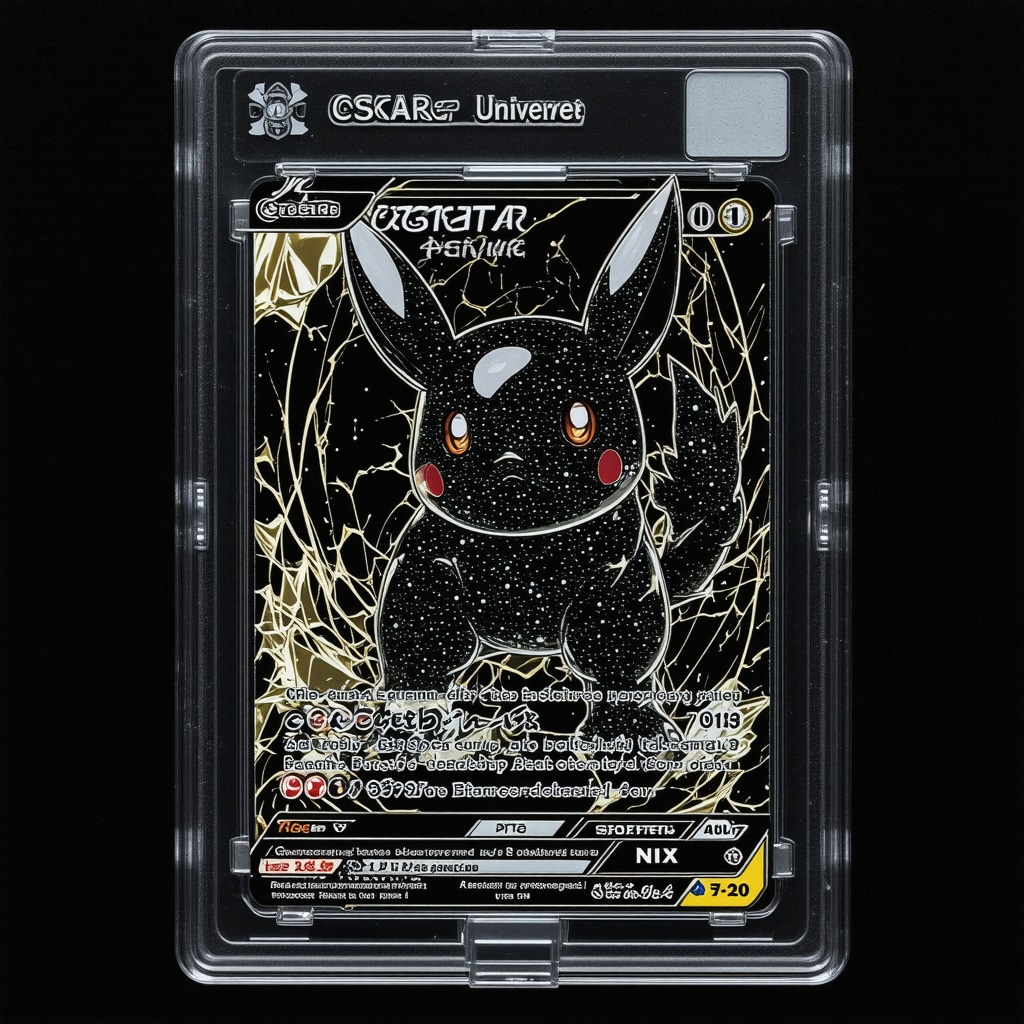 Detailed close-up of CGC 10 graded Japanese VSTAR Universe Pokémon card showing holographic foil and grading label