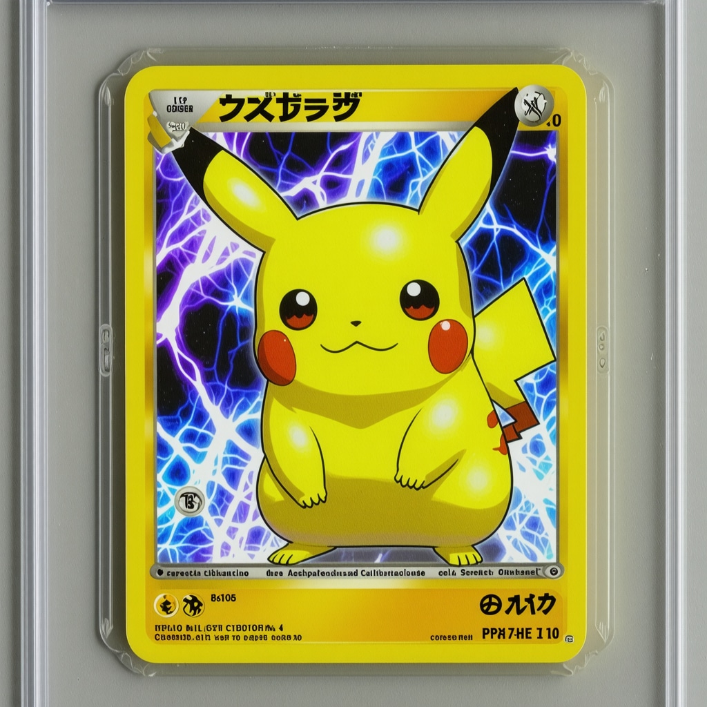 CGC Pristine 10 Japanese promo Pokémon card under forensic UV and multispectral imaging revealing microscopic details