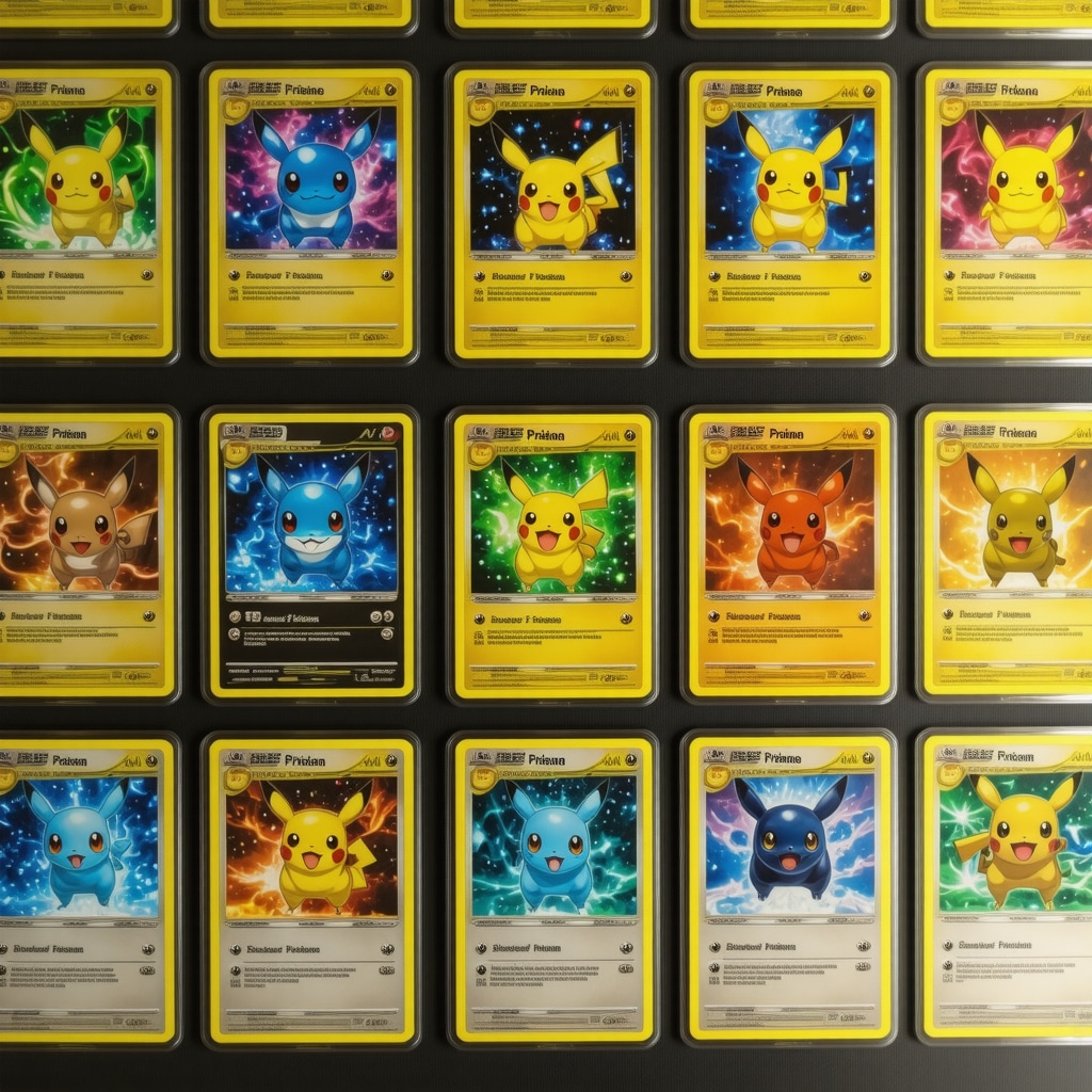 Digital visualization of AI analysis, blockchain certification, and quantum-resistant cryptography applied to CGC Pristine 10 Japanese promo Pokémon cards
