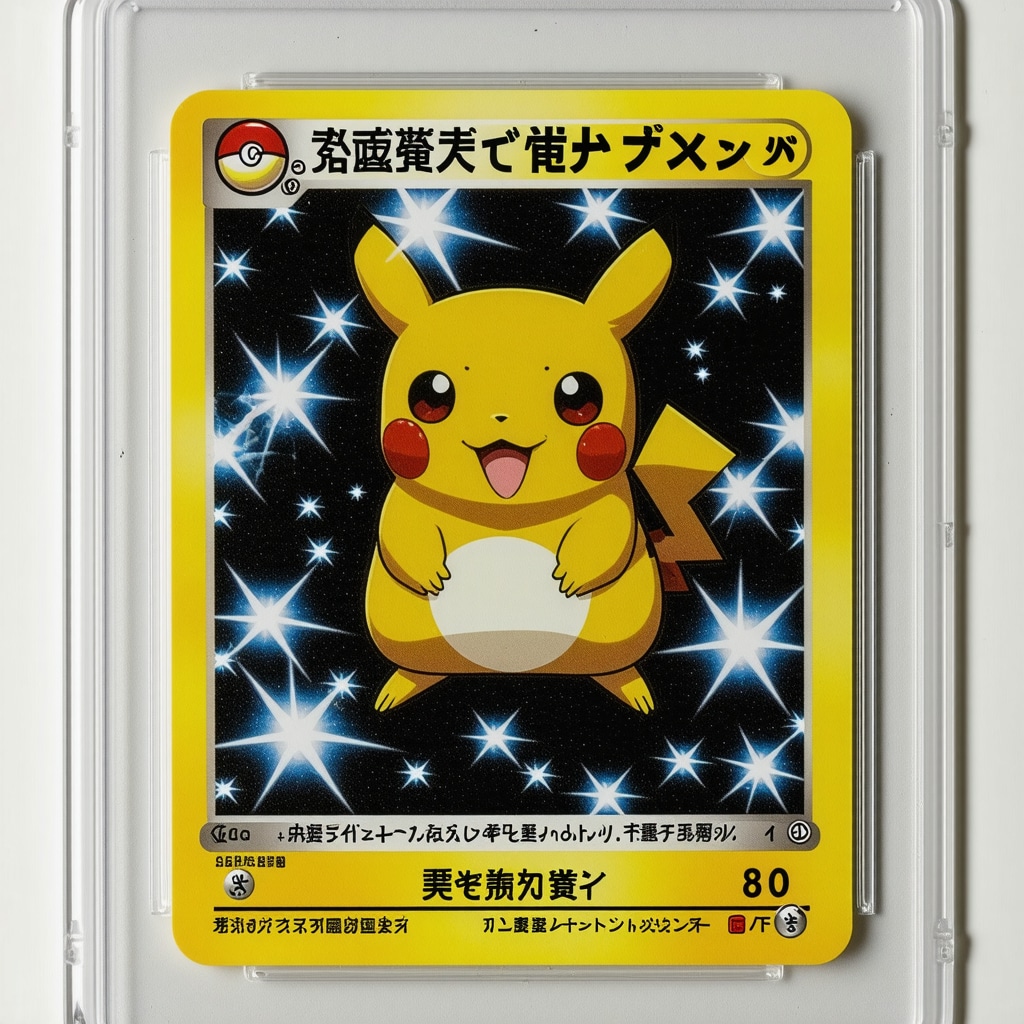Close-up image highlighting microscopic grading details and NFC authentication on a CGC 10 Japanese Pokémon card