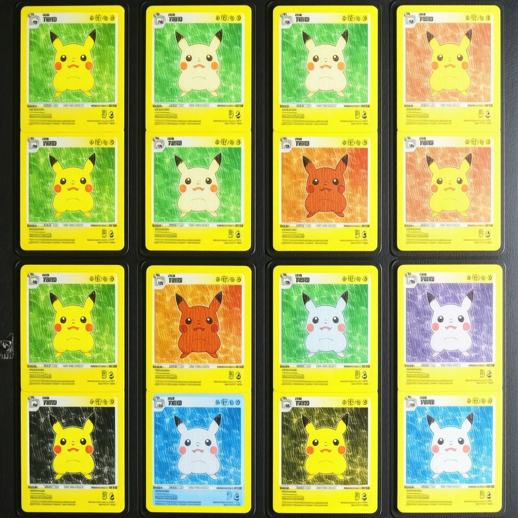 Multispectral imaging technology examining Japanese and English Pokémon cards revealing print and surface anomalies