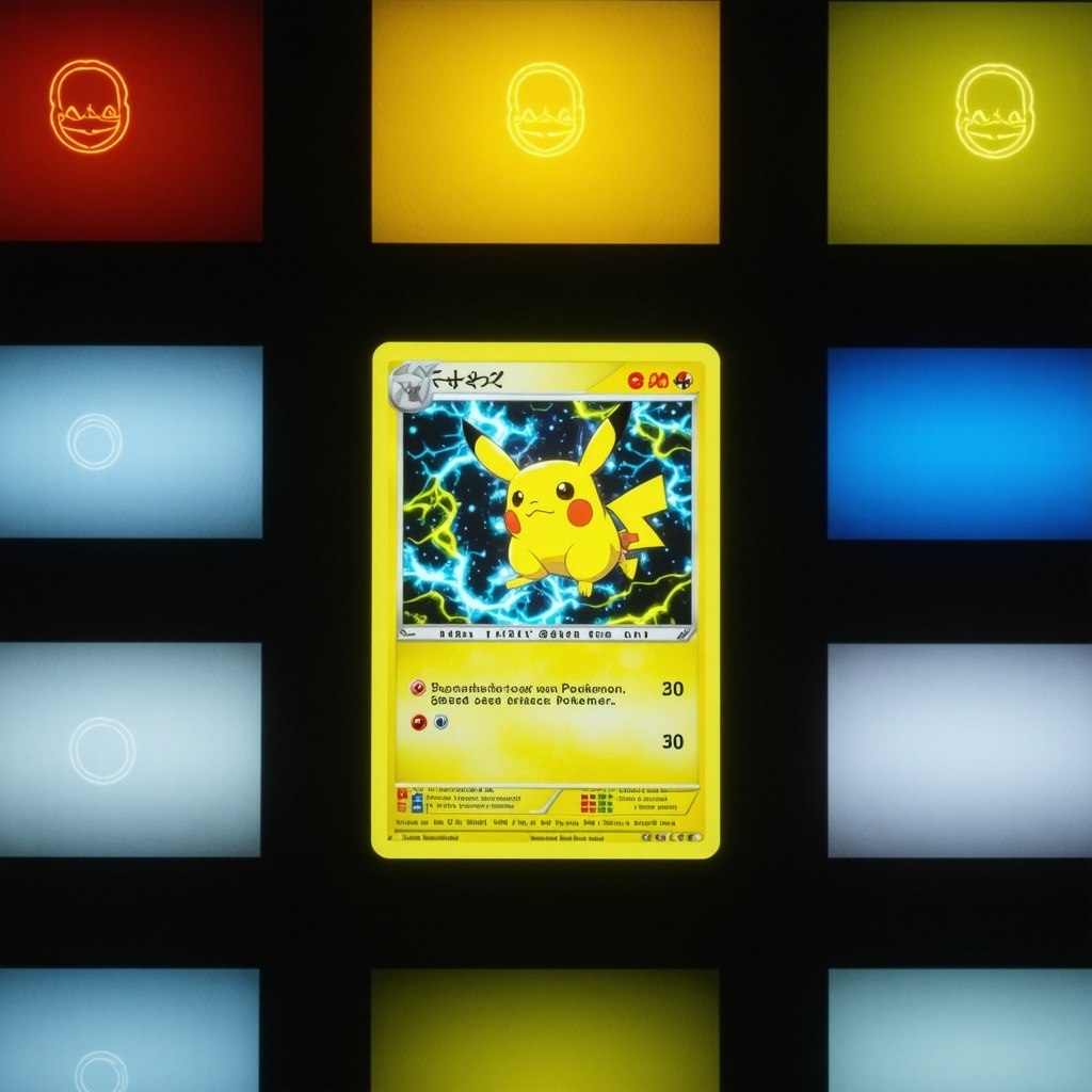 Spectral imaging device examining Japanese Trainer Pokémon card revealing microscopic details relevant to CGC 10 grading